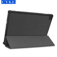 Étui pour tablette CYKE Trifold anti-chute Smart X605 10,1 pouces en cuir PU pour Lenovo TAB M10 FHD REL TB-X605LC Tb-X605FC 10,1