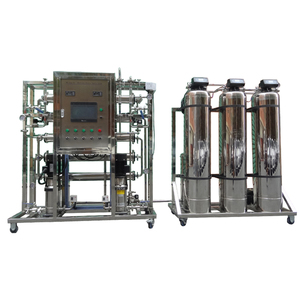500 litros por hora de acero inoxidable 2 etapas RO ablandador de agua purificación diálisis planta de tratamiento de agua de alta pureza - Product Image 1
