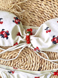 Traje de Baño JSN 2026 Nuevo, Bikini de Dos Piezas con <span class=keywords><strong>Top</strong></span> de Tubo Sexy, Cintura Baja, Estampado, Tirantes, <span class=keywords><strong>Bandeau</strong></span> y Tanga - Product Image 5