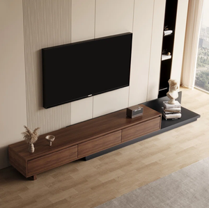 <span class=keywords><strong>Meuble</strong></span> <span class=keywords><strong>TV</strong></span> pour téléviseur de <span class=keywords><strong>100</strong></span> pouces avec étagères de rangement, <span class=keywords><strong>meuble</strong></span> <span class=keywords><strong>TV</strong></span> de style industriel moderne pour salon - Product Image 1