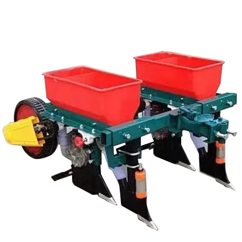 Seeder cabbage soyabean seed machine 2 row corn planter farm field walk behind tractor attachment walking tractor two row