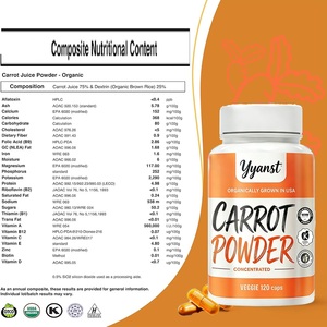Capsules de poudre de carotte biologique de haute qualité, marque privée, supplément concentré de vitamine A naturelle, stimulant d'énergie, soutien immunitaire - Product Image 2