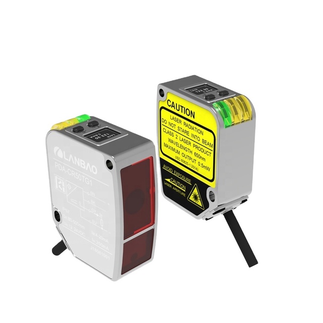 Standard Digital Display IP67 Rated 10-30VDC Aluminum Laser Distance Measuring Sensor Ranging Capabilities Angle Linear Position