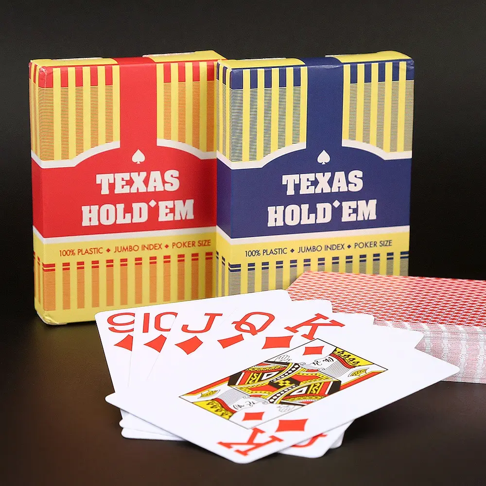 Bán buôn chất lượng nhựa PVC Poker mịn không thấm nước mạ Vàng Món quà sáng tạo bền Poker chơi thẻ tùy chỉnh
