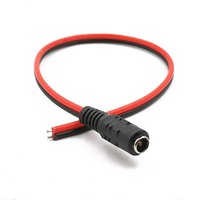 Câble d'alimentation JFS 24V DC, conducteur en cuivre à 2 brins, isolation en PVC, fiche mâle 5,5*2,1 mm, IP44, 1,5 m, utilisation industrielle et de construction, câble 50A