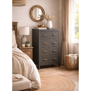 Collection CAIRNDALE, style moderne, écologique, durable, armoire haute de qualité supérieure, en pin massif, pour le salon - Product Image 1