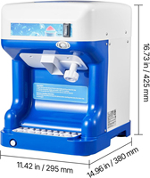 Machine à glace pilée électrique, broyeur à neige, corps en plastique portable pour usage commercial