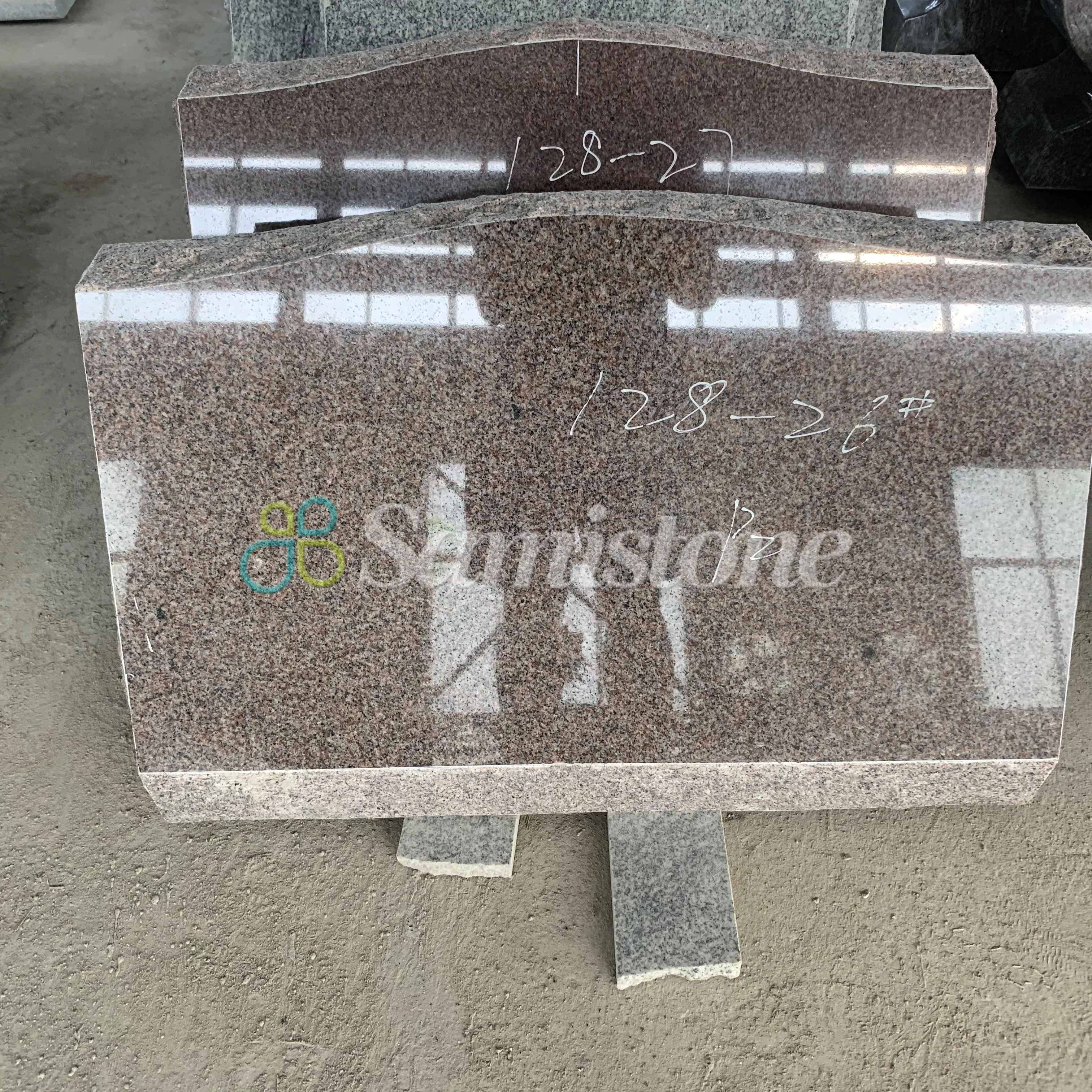 Samistone – pierre tombale verticale en pierre rouge, granit d'acajou indien