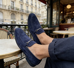 Mocassins en flanelle confortables pour hommes, design <span class=keywords><strong>classique</strong></span>, à enfiler, pour tenue décontractée, formelle ou de bureau, doux et légers - Product Image 6