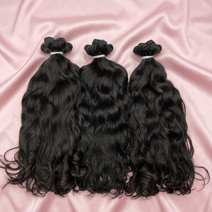 Extensiones de Cabello Humano Virgen Vietnamita con Cutícula Alineada, Ondulado Natural Negro, Doble Trama, Listo para Enviar - Product Image 3