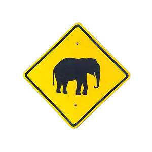 طباعة مخصصة لافتات كبيرة الحجم العلامة التجارية العالمية الشهيرة الهند الطريق الأمن تحذير تحذير علامة معدنية للشارع - Product Image 2