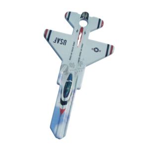 Zapato llave en blanco de latón (diseño personalizado colorido), patrón de bandera americana y copo de nieve, gancho colgante ornamental para árbol de Navidad - Product Image 3