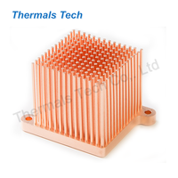 Dissipateur de chaleur à ailettes en cuivre de précision 60*60mm par les fabricants de sources pour le refroidissement CPU GPU de l'ordinateur