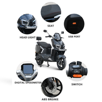 Scooter électrique FST BRAND 2000W 72V, cyclomoteur avec pneus 90/90-12 pouces, compteur de vitesse LCD, vitesse maximale de 85 km/h, moto pour adultes, streetbikes