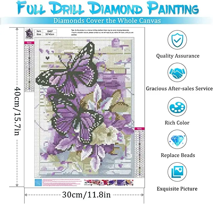 Full Drill Diamond Art Animals Butterfly Rhinestone Painting With Diamonds Pictures Arts And Crafts For Home Wall Decor
