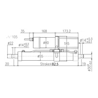 Motor DC Kekuatan Tinggi, Aktuator Linier Hidrolik Robot 48V