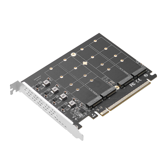 Factory OEM PCIe 4.0 X16 4x M.2 NVMe SSD Adapter Card-256Gbps High-Speed Expansion for Workstation/Server CHONGHEE Private Mold