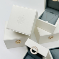 Benutzer definierte Schmuck Aufbewahrung sbox PU Leder Material Personal isierte Schmuck Organisation Weiß Apfel grün Schmuck Verpackung Luxus Ring