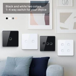 WiFi対応強化ガラススマートホームタッチライトスイッチ 1/2/<span class=keywords><strong>3</strong></span>/4連 ニュートラル配線不要 APPリモートコントロール Alexa Google Home対応 - Product Image 3