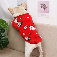 Pyjama d'hiver chaud en velours corail imprimé léopard TongMao pour chiens et chats, vêtements décontractés à deux pattes pour bouledogues français, fournitures pour animaux de compagnie