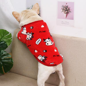 TongMao Pyjama chaud d'hiver pour <span class=keywords><strong>chiot</strong></span> bouledogue français à deux pattes en velours corail à imprimé léopard Vêtements pour animaux de compagnie Vêtements pour chats - Product Image 6