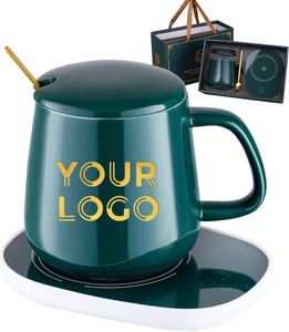 Custom Logo Heating Pad Temperature Control Smart Coffee Mug Cup Business Gift Set Cup <b>Ceramics</b> Mug Keep Warmer for Home Office - Product Image 1