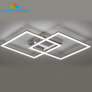 Lámpara de techo de diseño, luz Led cuadrada decorativa de 24W, 30x30 Led, para techo residencial, montada en superficie, iluminación moderna de Huawei - Product Image 3