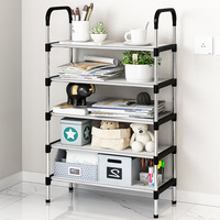 Organisateur de rangement léger pour chaussures, étagère multi-niveaux simple à assembler pour entrée, petit meuble à chaussures