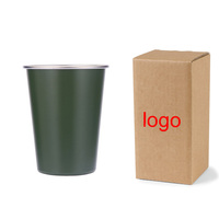 32 oz. Mug à bière de stade en acier inoxydable entièrement enveloppé de plastique, avec couvercle coulissant, couleurs jaune, orange, bleu, vert, or