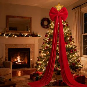 Christmas <b>Bow</b> <b>Large</b> Pendant - Christmas Decoration - Red Velvet Three-dimensional <b>Bow</b> - Christmas Tree Decoration - Product Image 4