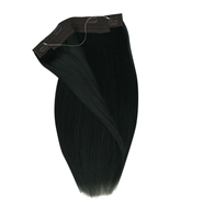 Extensions de cheveux Halo faciles à poser pour débutants, blondes, 100% cheveux humains européens, peuvent être installées sans colle