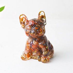 Decoración de escritorio de Bulldog Francés de resina de cristal Natural al por mayor para regalo de decoración de oficina en <span class=keywords><strong>casa</strong></span> - Product Image 5