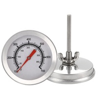 Jauge de température en acier inoxydable de 2 pouces pour barbecue Charcoal Pit Smoker Grill Thermomètres pour barbecue Jauge de température avec indicateur de chaleur