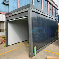 Maison conteneur mobile préfabriquée de 20 pieds / Garage mobile / Unité conteneur portable / Bureau monté sur remorque / Conteneur en kit