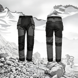 Pantalon Cargo Style High Street pour Hommes de Haute Qualité 100% Coton Léger Taille Élastique Multi-Poches Pantalon de Travail Droit - Product Image 3