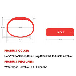 Bracelet en silicone RFID réglable GSC 125KHz, logo personnalisé imprimé pour enfants, bracelets étanches NFC 213 13.56MHz 1K - Product Image 2