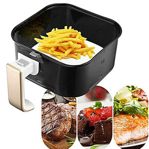 Air Fryer Oil Proof <b>Paper</b> Round And Square Non Stick Baking Mat Silicone <b>Paper</b> For <b>Kitchen</b> Use Disposable White 38Gsm - Product Image 2