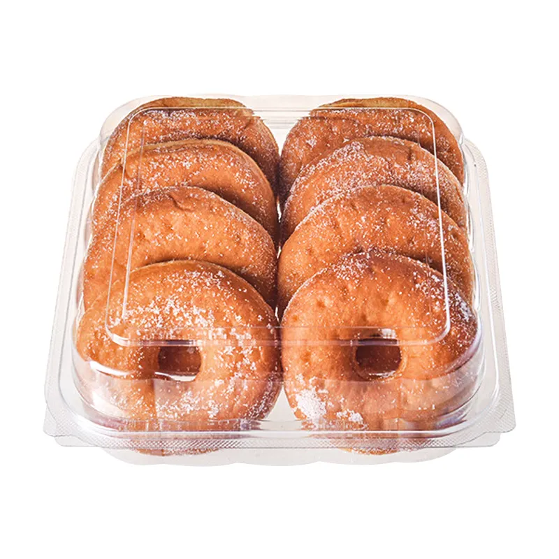 Custom Donut Taro Roll Swiss Roll Cake Baking Packaging Box High Transparent Sealed Food Dessert Packing Box