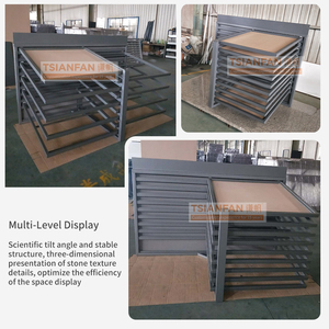 Tsianfan tùy chỉnh showroom slab trượt gạch đá cẩm thạch hiển thị giá đá cẩm thạch hiển thị giá đá tủ trưng bày - Product Image 2