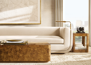 Meubles de salon intérieurs au design moderne minimaliste de luxe, cadre en forme de U, canapés uniques, meubles en bois faits à la main - Product Image 2