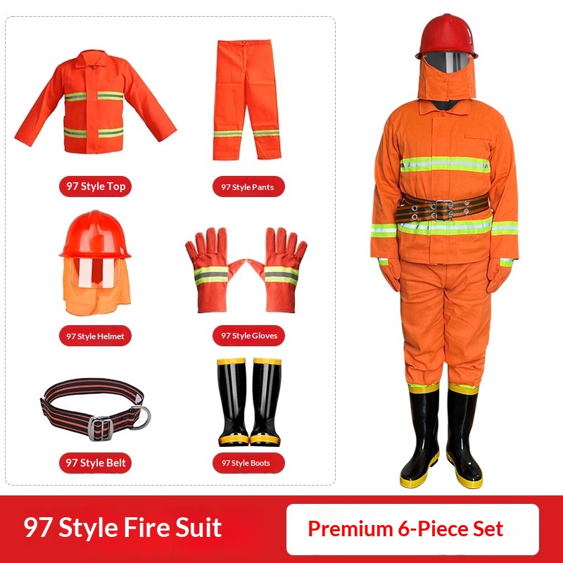 97 naranja rojizo (juego de cinco piezas) no ignífugo