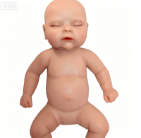 Poupée Reborn réaliste en silicone solide de 13 pouces, corps entier, peinte en 3D, nouveau-né prématuré avec cheveux pour enfants
