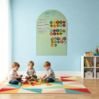 Tableau magnétique personnalisé UCI, autocollant effaçable interactif, autocollants pour tableau blanc avec matériau en polyester pour usage domestique