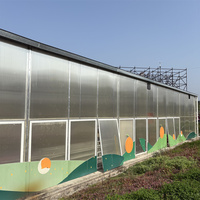 Kit de serre en panneaux de polycarbonate isolés, feuilles de plastique PC renforcées, ensemble complet de serre pour la plantation commerciale