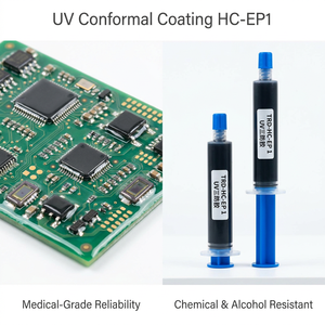 Revêtement Conforme UV à Double Durcissement TRD HC <span class=keywords><strong>EP1</strong></span> en Seringue pour la Protection des Zones Ombrées des Circuits Imprimés - Product Image 1