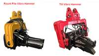 Marteau vibrant de type excavateur avec pince pour pieux tubulaires