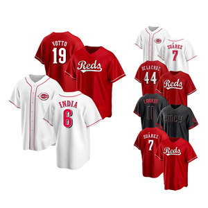 Venta al por Mayor de Camisetas de Béisbol Cosidas Nuevas y Económicas 2026, Camisetas Personalizadas del Equipo Americano de Cincinnati, Todos los Jugadores 44 De La Cruz 7 Steer - Product Image 4