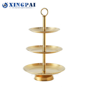 XINGPAI lujo Acero inoxidable Cupcake pantalla oro plata plato fruta postre <span class=keywords><strong>2</strong></span> 3 capas <span class=keywords><strong>pastel</strong></span> soportes para pasteles de <span class=keywords><strong>boda</strong></span> - Product Image 4