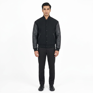 Nouvelle veste varsity pour homme en coton 100% de haute qualité, col montant, logo personnalisé, séchage rapide, coupe oversize, marque privée, hiver. - Product Image 1