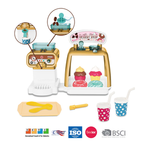 Ensemble de jeu de cuisine pour enfants, boutique de desserts en plastique avec machine à café et à boissons - Product Image 5